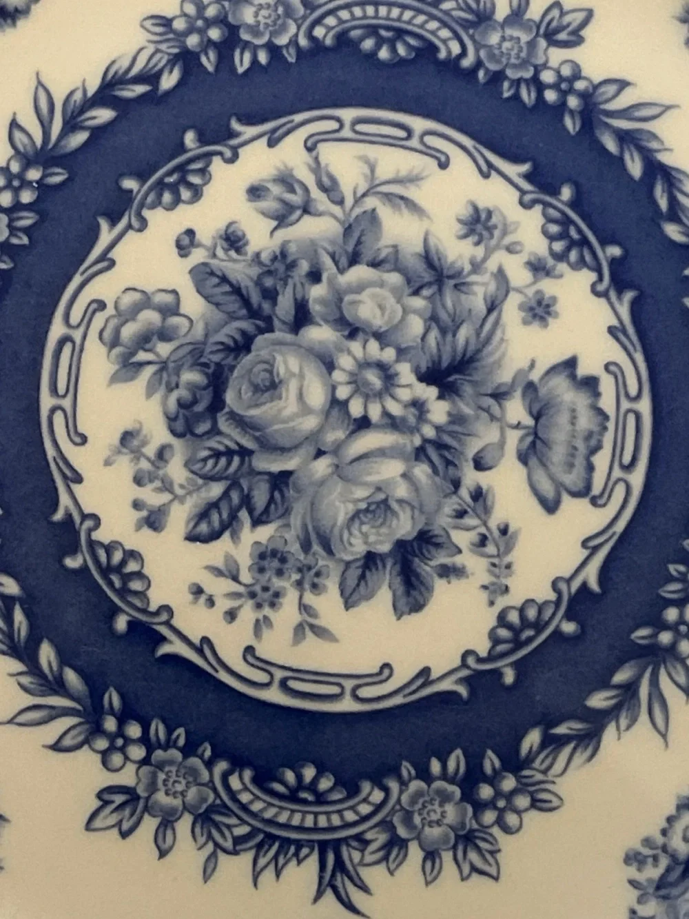 Madison Bay Co. Retired Serving Plate Blue-Bird Floral Poreclain Dinnerware 10